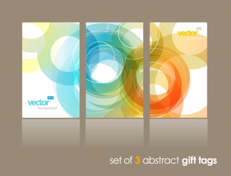 Set of abstract colorful circle illustrations. のイラスト素材