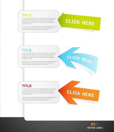 Set of arrows with labels for your own text.のイラスト素材