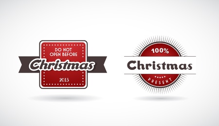 Set of Christmas labels.のイラスト素材