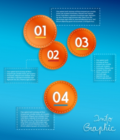 Info graphic circles with place for your text. のイラスト素材