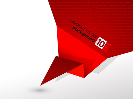Abstract red origami speech background のイラスト素材