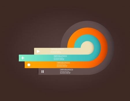 Four colored stripes with place for your own text.のイラスト素材