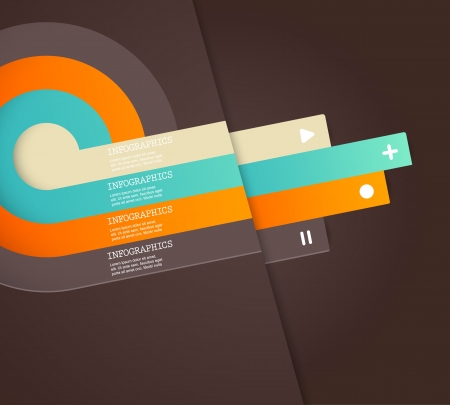 Four colored stripes with place for your own text.のイラスト素材