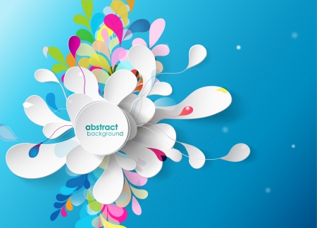 Abstract background with paper flower. のイラスト素材