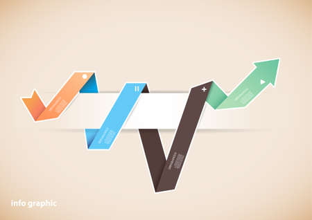 Colorful arrow ribbon with place for your text.のイラスト素材