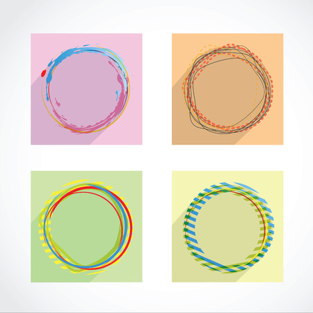 Set of abstract circles vector background. のイラスト素材