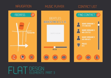Flat design template for mobile devices - Illustration のイラスト素材