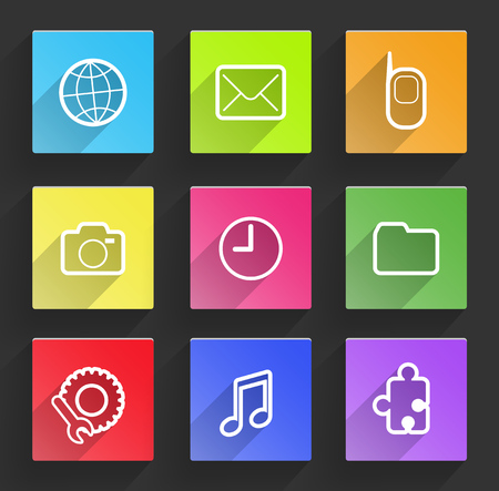 Set of flat design infographic elements.のイラスト素材