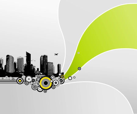 City with abstract background. のイラスト素材