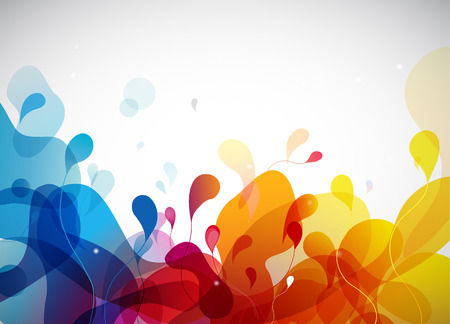 Colorful abstract background with flowers.のイラスト素材