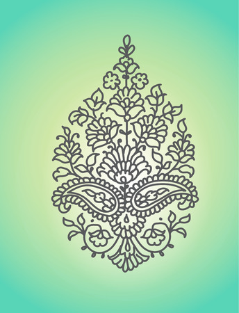 Paisley. Ethnic ornament. Vector illustration isolated.のイラスト素材