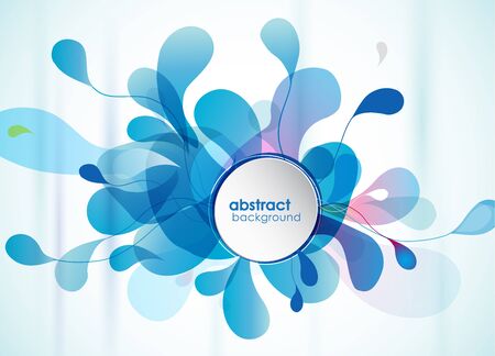 Abstract colored background with leafs and place for your text.のイラスト素材