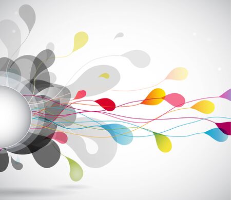 Abstract colored background with leaves.のイラスト素材