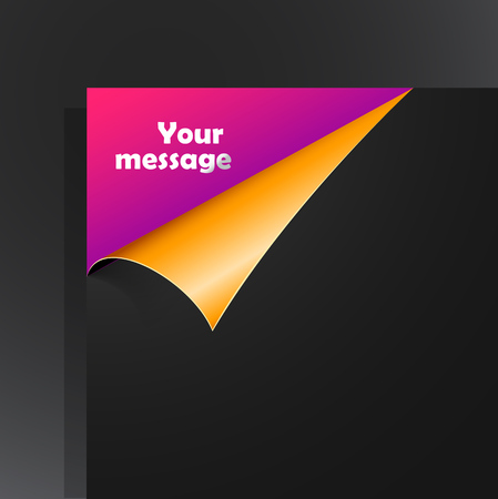 Paper with purple corner and place for your text.のイラスト素材