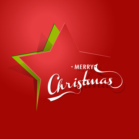 Abstract background with Christmas star and Merry Christmas text.のイラスト素材