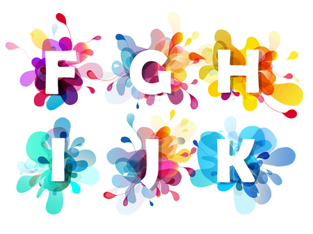 Abstract colorful capital letters set.のイラスト素材