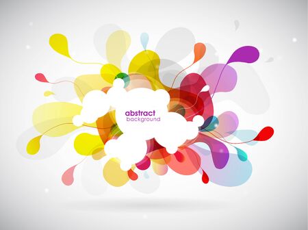 Abstract colored flower background with shapes.のイラスト素材