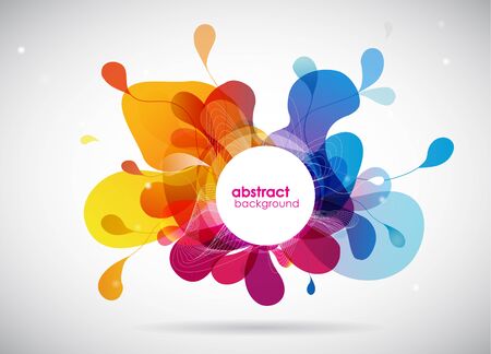 abstract colored background with circles.のイラスト素材