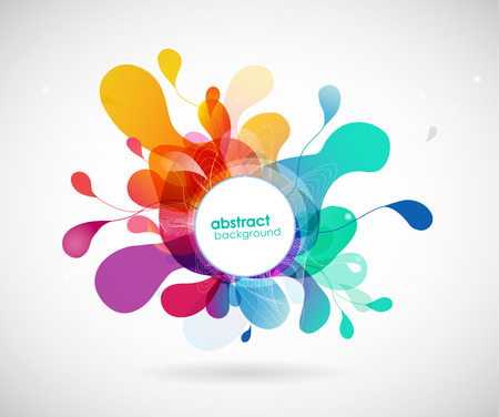 abstract colored background with circles.のイラスト素材