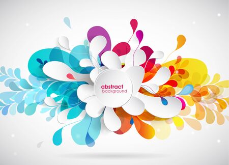 Abstract colored flower background with circles.のイラスト素材