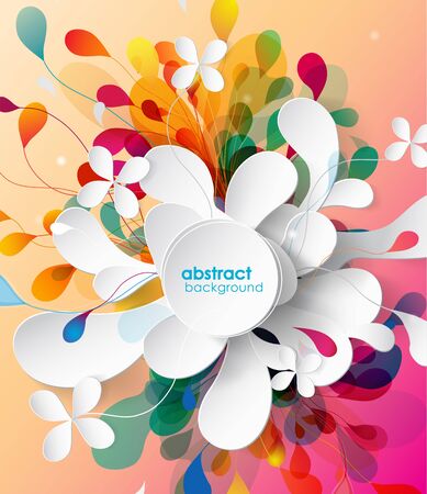 Abstract colored background with different shapes.のイラスト素材