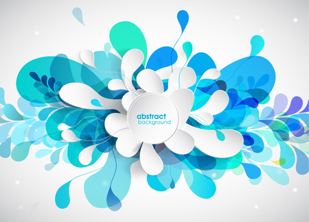 Abstract colored background with different shapes.のイラスト素材