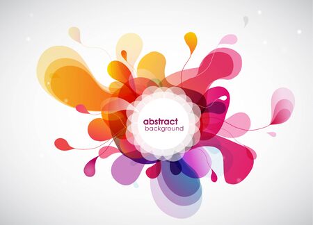 Abstract colored flower background with circles.のイラスト素材