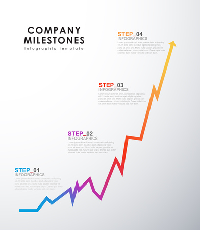 A Company milestones timeline vector template.のイラスト素材