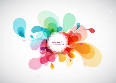 Abstract colored flower background with circles.のイラスト素材