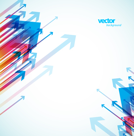 Abstract colored background with arrows.のイラスト素材