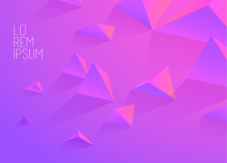 Abstract colorful background with polygonal triangles and shadows.のイラスト素材