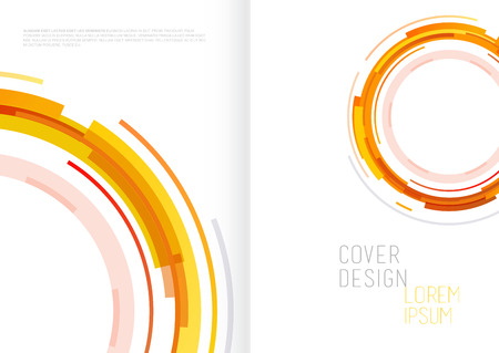 Book cover design template with abstract polygonal objects.のイラスト素材