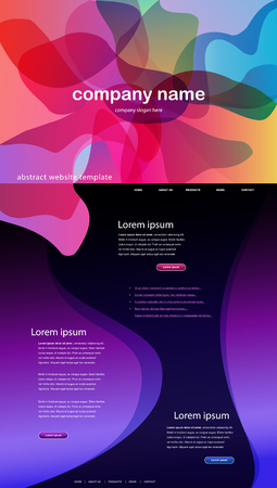 Colorful abstract website template background.のイラスト素材