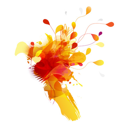 Abstract colored flower background with circles.のイラスト素材