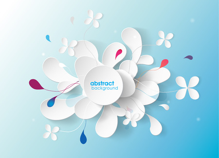 Abstract colored flower background with circles.のイラスト素材