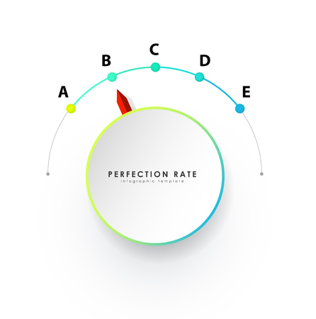 Perfection rate measure illustration template.のイラスト素材
