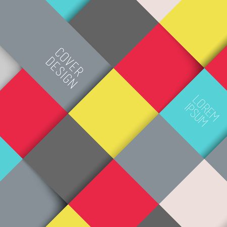 Cover design abstract vector termplate with colorful shapes.のイラスト素材