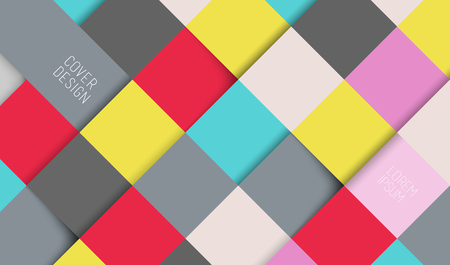 Cover design abstract vector termplate with colorful shapes.のイラスト素材