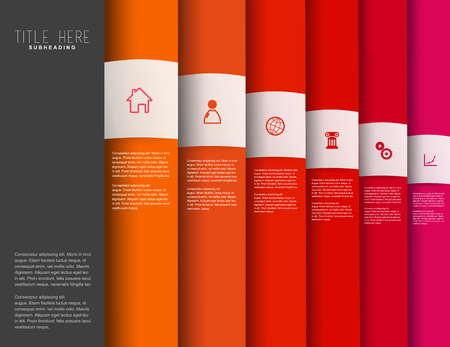 Infographic colorful milestones time line vector template with icons.のイラスト素材