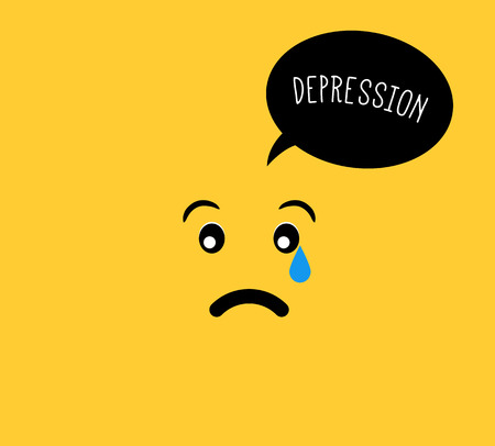 Simple illustration of depression mood background.のイラスト素材