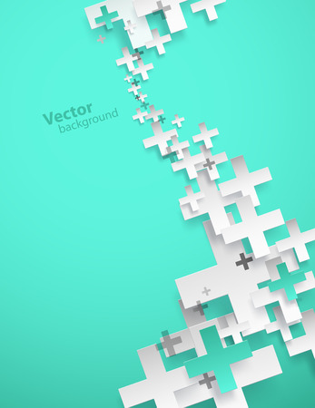 Abstract background created with 3D plus signs.のイラスト素材