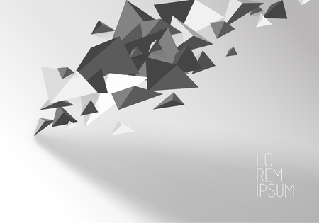 Book cover template with polygonal shapes.のイラスト素材