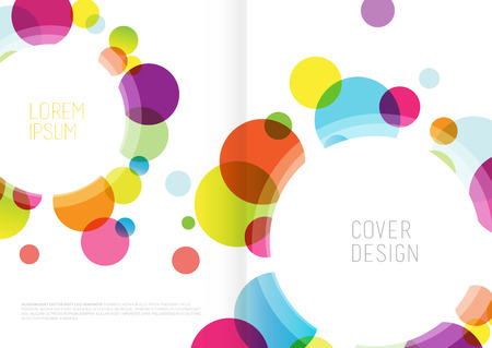 Book cover design template with abstract polygonal objects.のイラスト素材