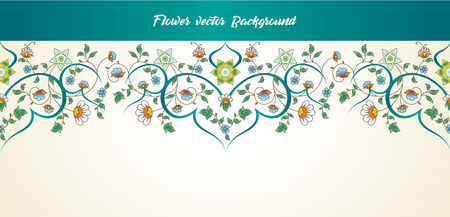 Seamless flower vector background.のイラスト素材