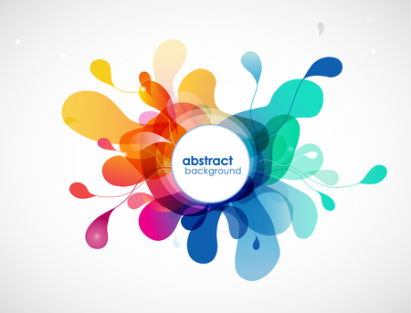 Abstract colored flower background with circles.のイラスト素材