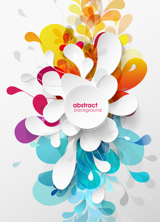 Abstract colored flower background with circles.のイラスト素材