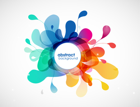 Abstract colored flower background with circles.のイラスト素材