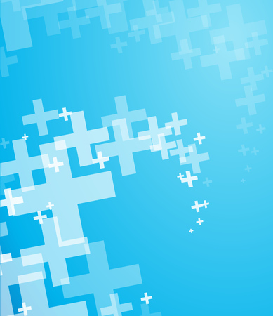 Abstract vector turquoise gradient background created with plus signs.のイラスト素材