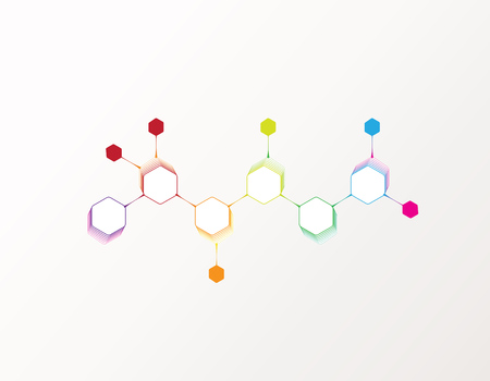 Chemical formula colorful vector illustration background.のイラスト素材