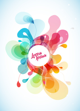 Abstract colored flower background with circles.のイラスト素材
